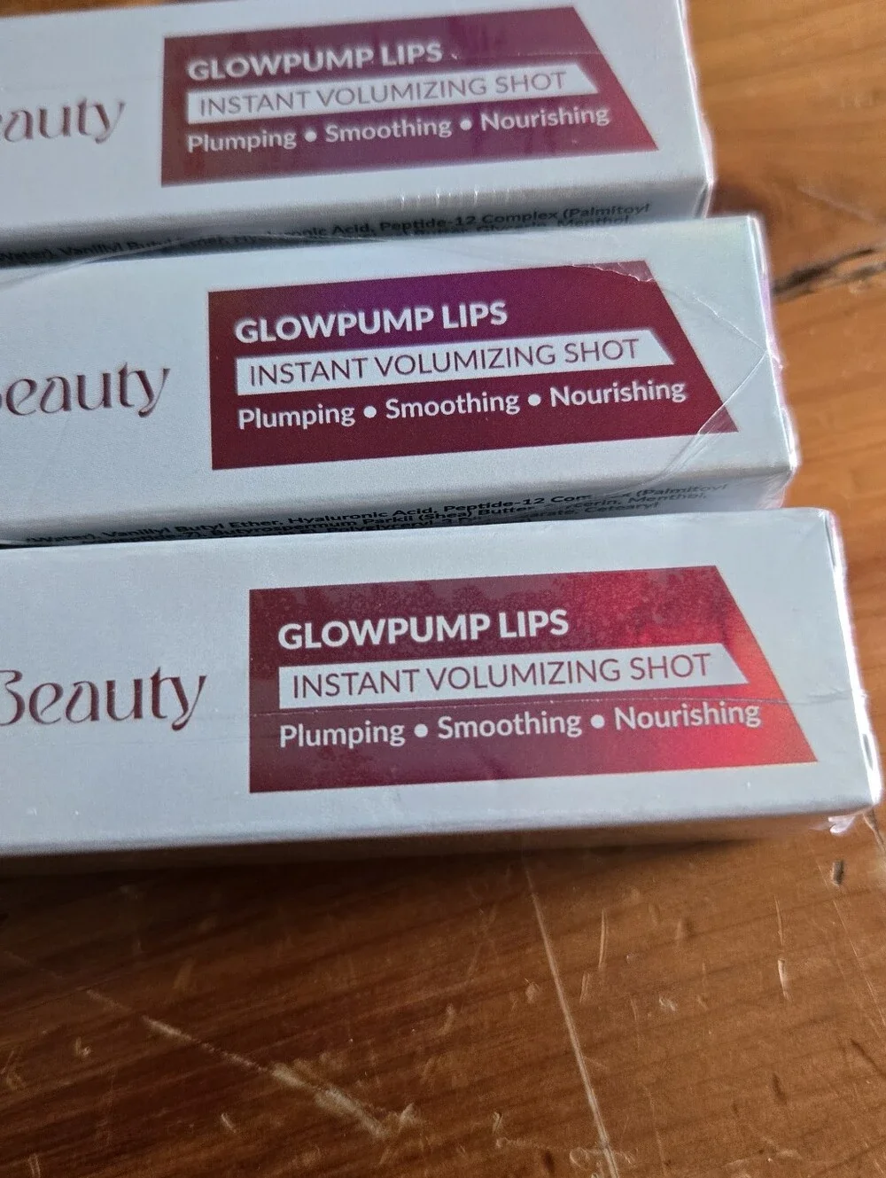 NIB x3 CocoBeauty GlowPump Lips Instant Volumizing Shot Clear Glossy Lip Plumper